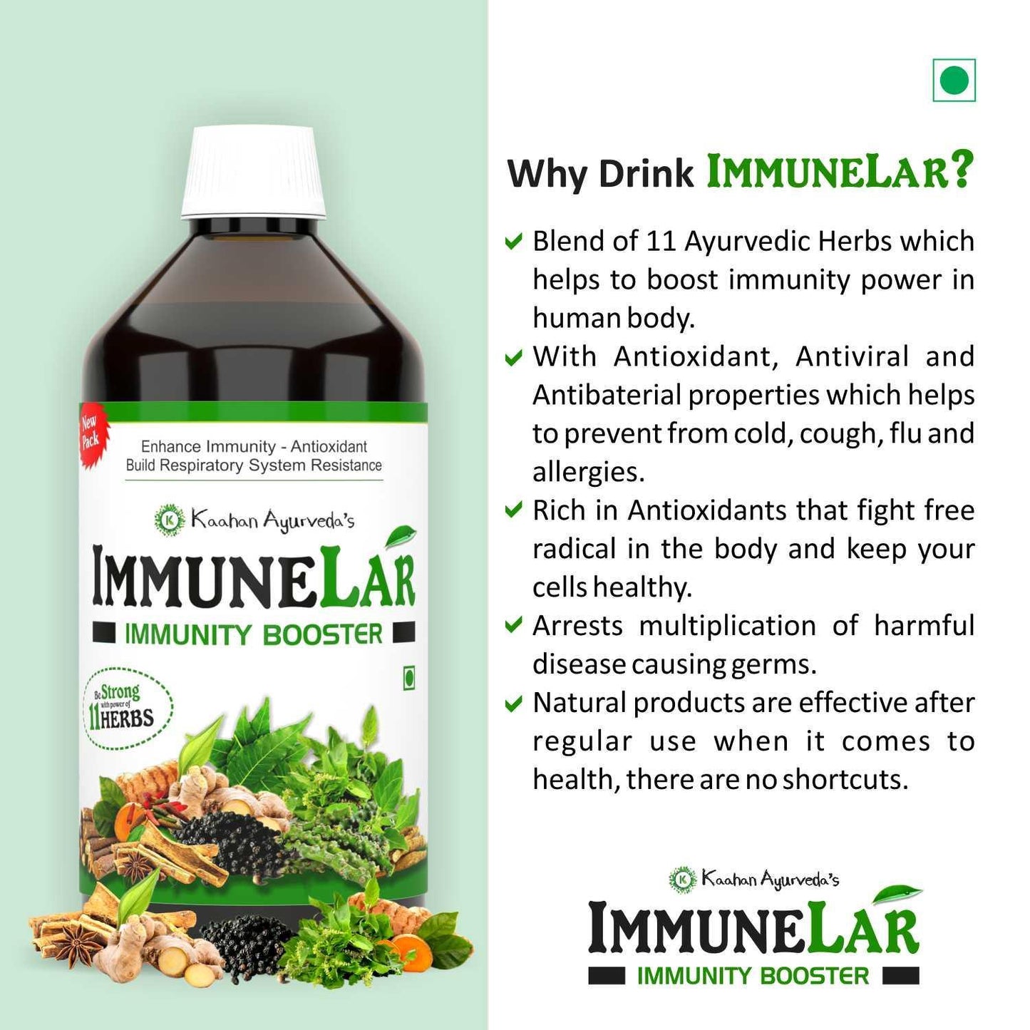 Kaahan Ayurveda Immunelar Syrup Immunity Booster - 450 ml