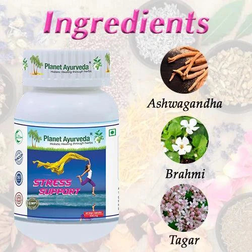 Planet Ayurveda Stress Support Capsule - 60 Capsules