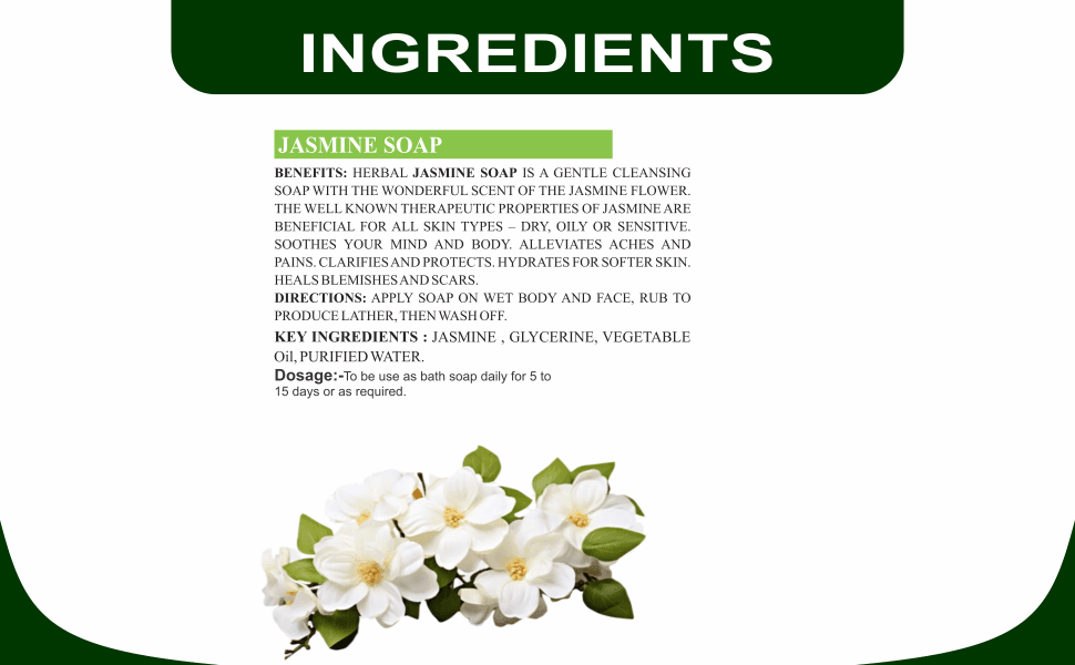 Khadi Care Herbal Jasmine Soap - 125g