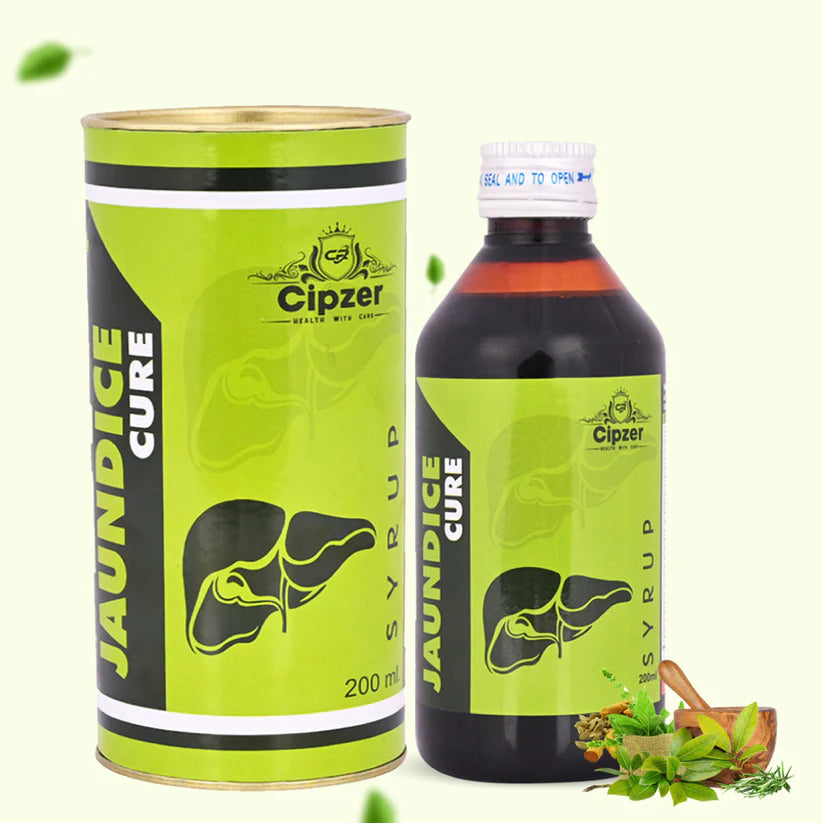 Cipzer Jaundice Cure Syrup - 200ml | Herbal Liver Tonic for Jaundice, Detox & Healthy Liver Function