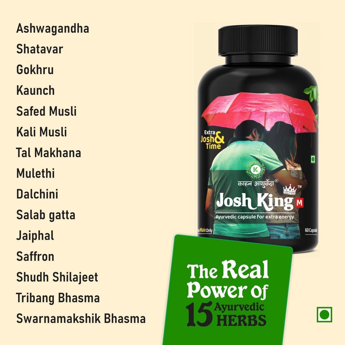 Kaahan Ayurveda JoshKing Capsule (Male) - 60 Caps