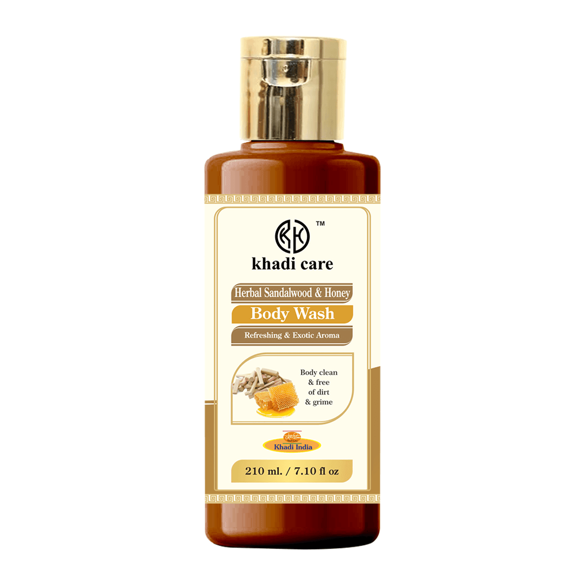 Khadi Care Herbal Sandal & Honey Body Wash - 210ml