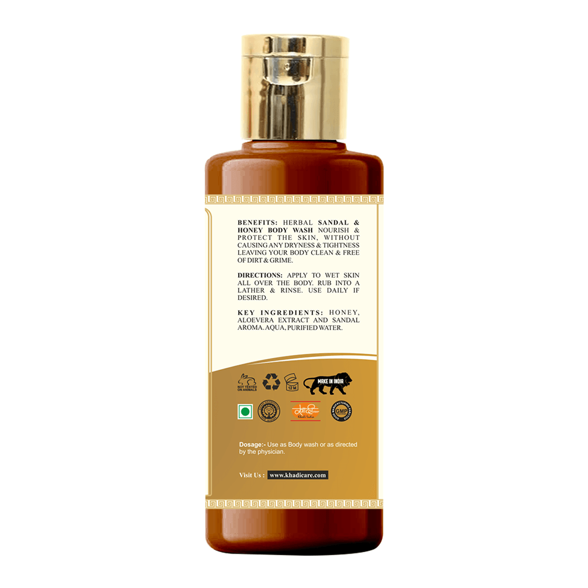 Khadi Care Herbal Sandal & Honey Body Wash - 210ml