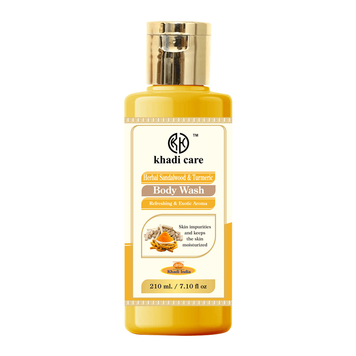 Khadi Care Herbal Sandal & Turmeric Body Wash - 210ml