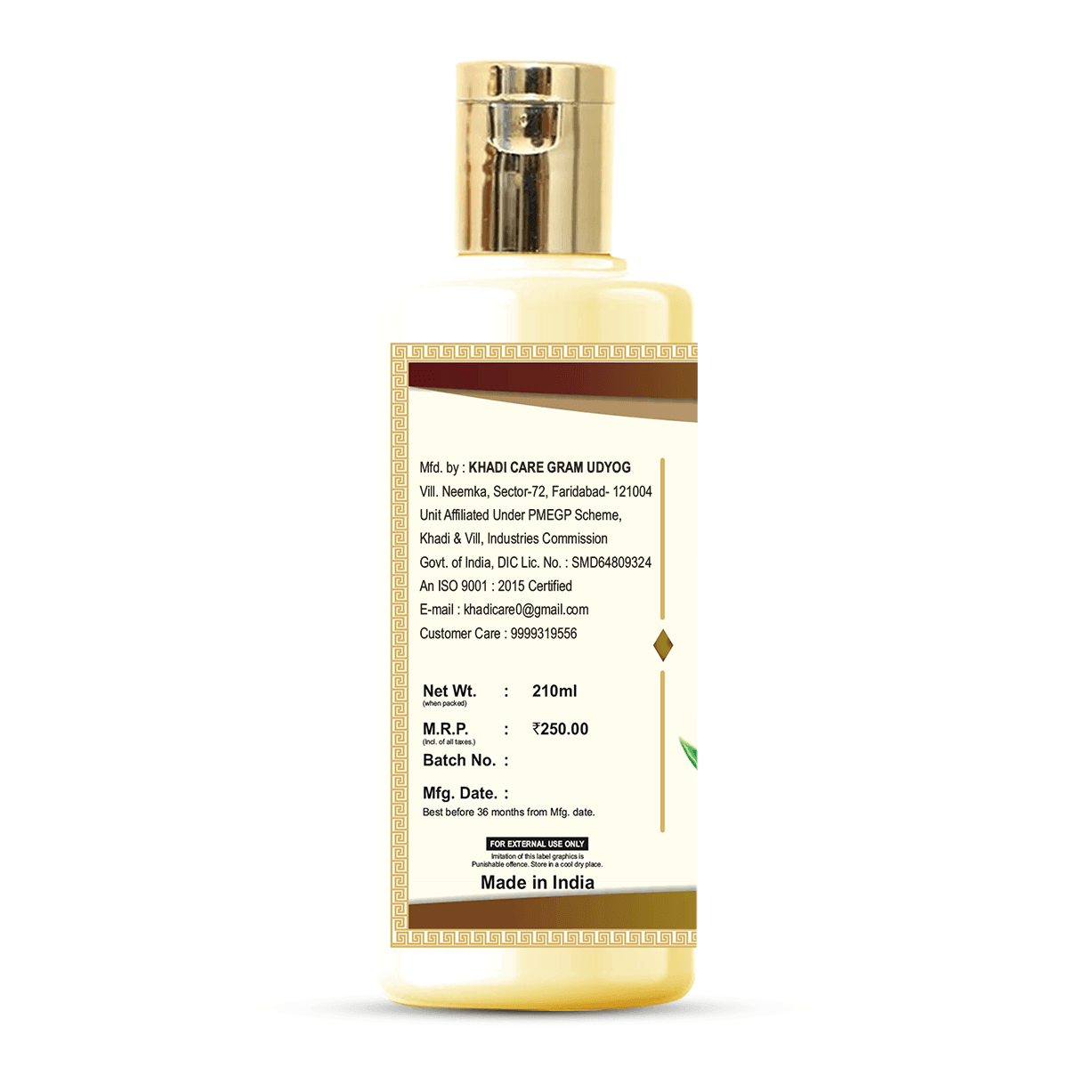 Khadi Care Herbal Almond & Saffron Moisturizer with Sheabutter - 210ml