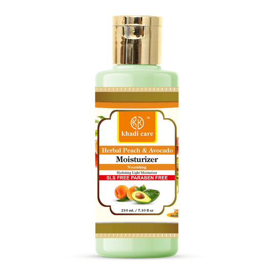 Khadi Care Herbal Peach & Avacado Moisturizer with Sheabutter SLS-Paraben Free - 210ml