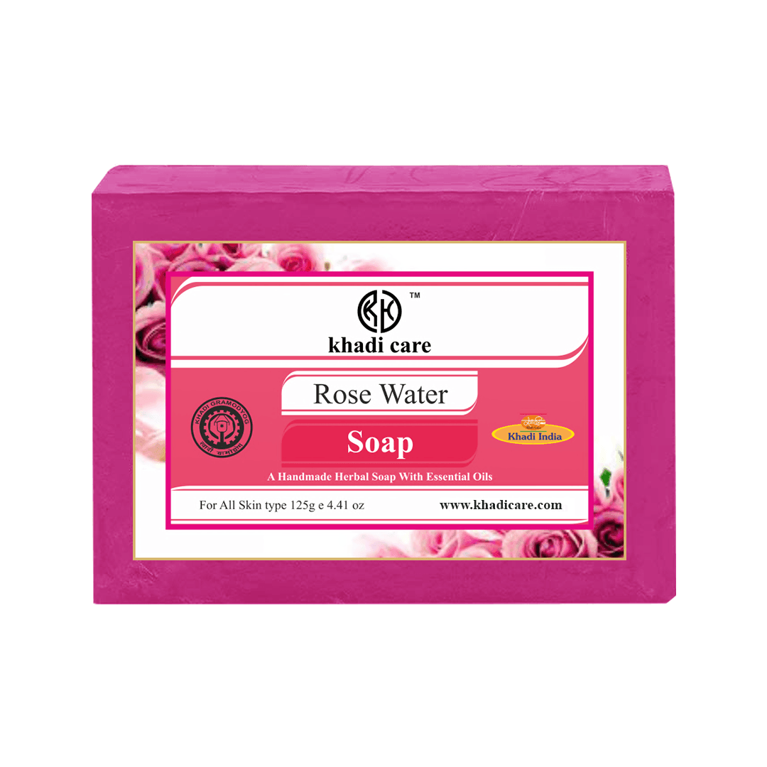 Khadi Care Herbal Rose Water Soap - 125g