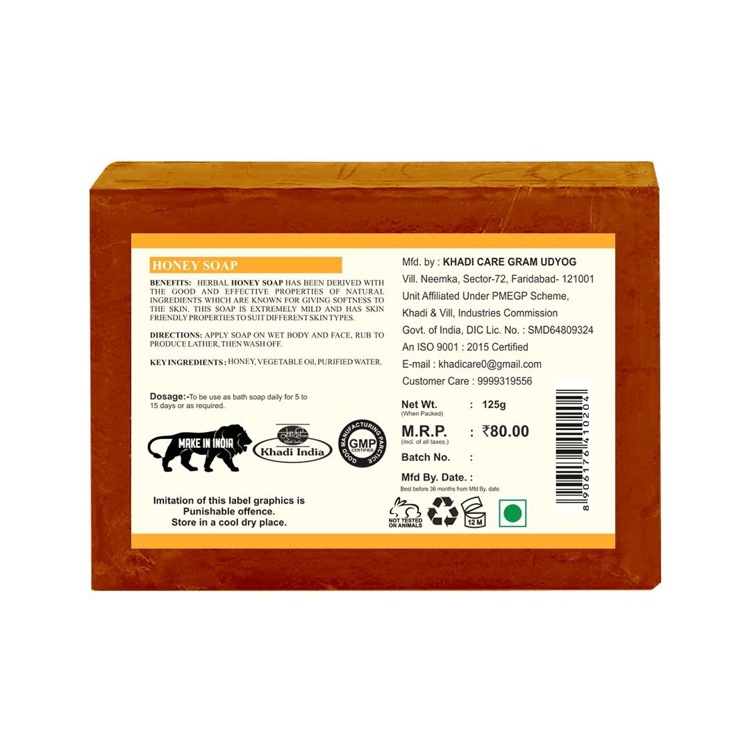 Khadi Care Herbal Honey Soap - 125g