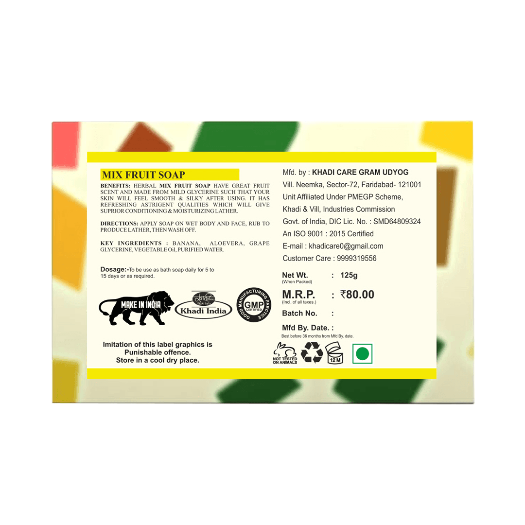 Khadi Care Herbal Mix Fruit Soap - 125g