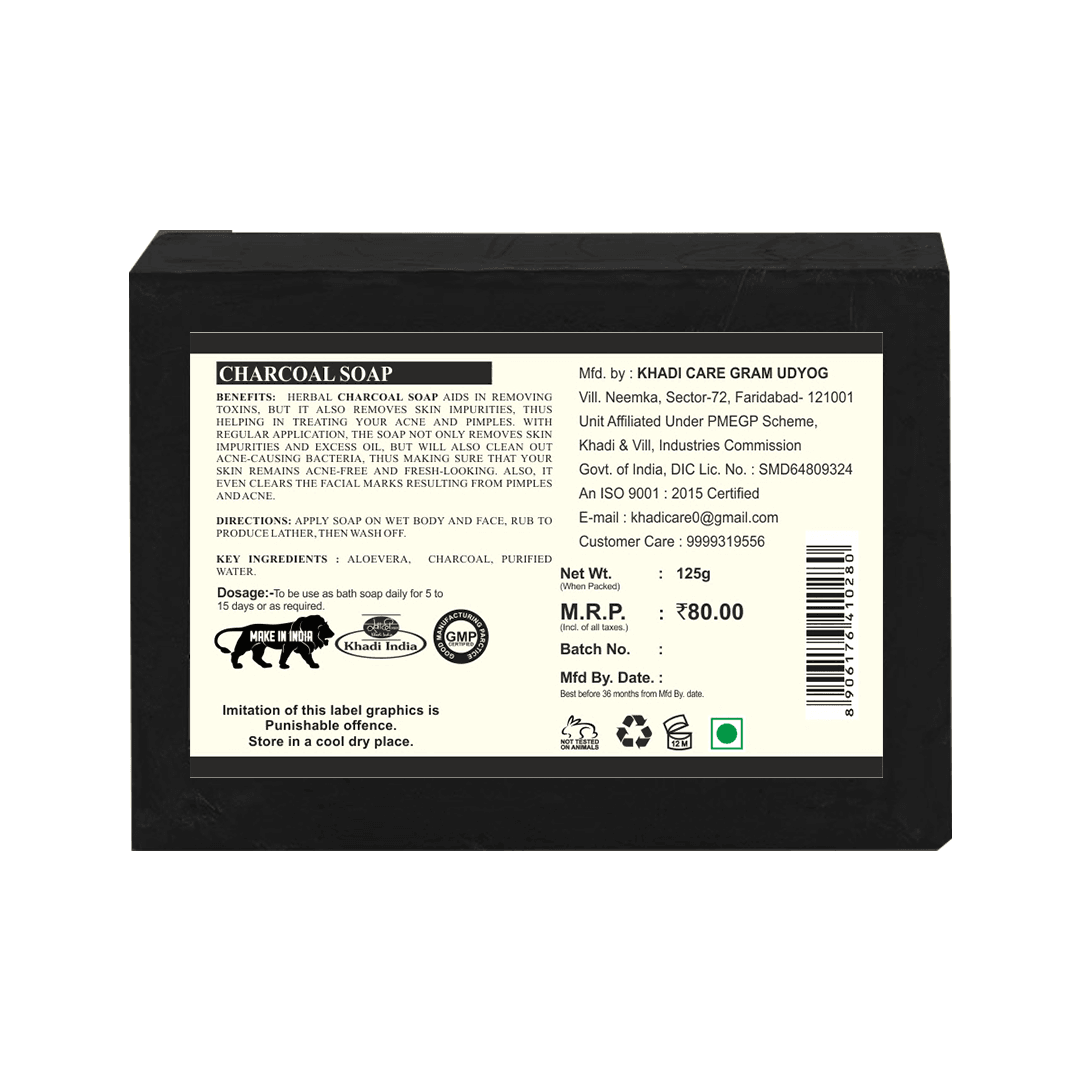 Khadi Care Herbal Charcoal Soap - 125g