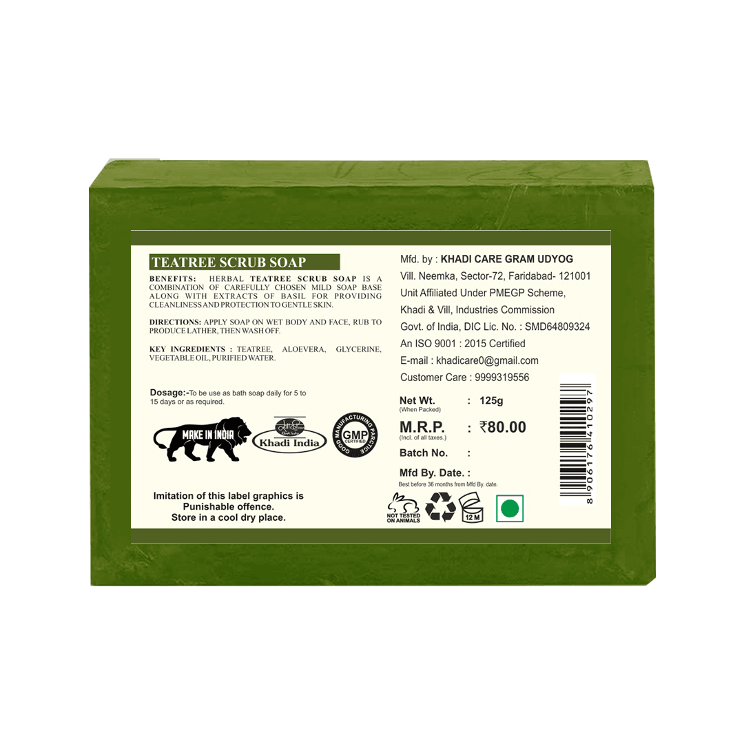 Khadi Care Herbal Teatree Soap - 125g