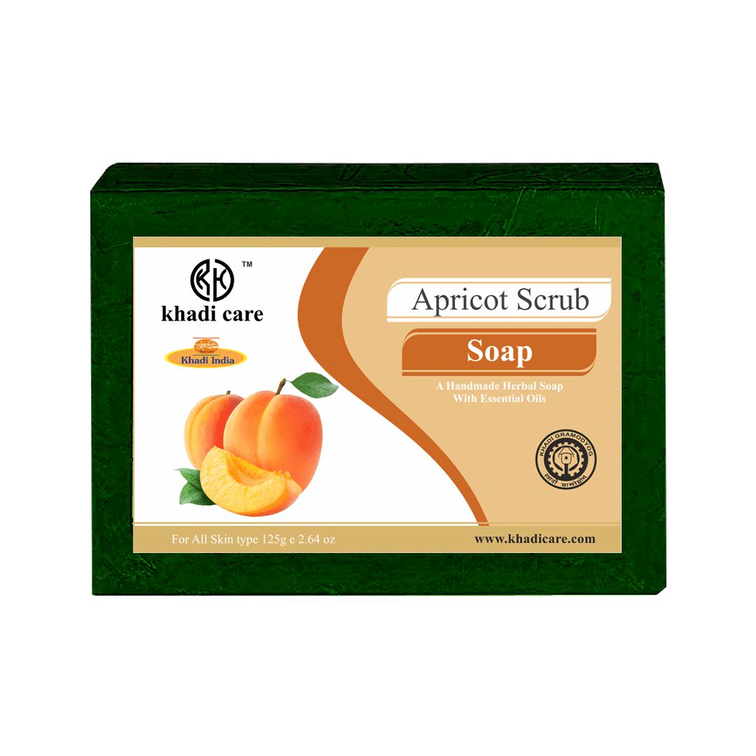 Khadi Care Herbal Apricot Scrub Soap - 125g