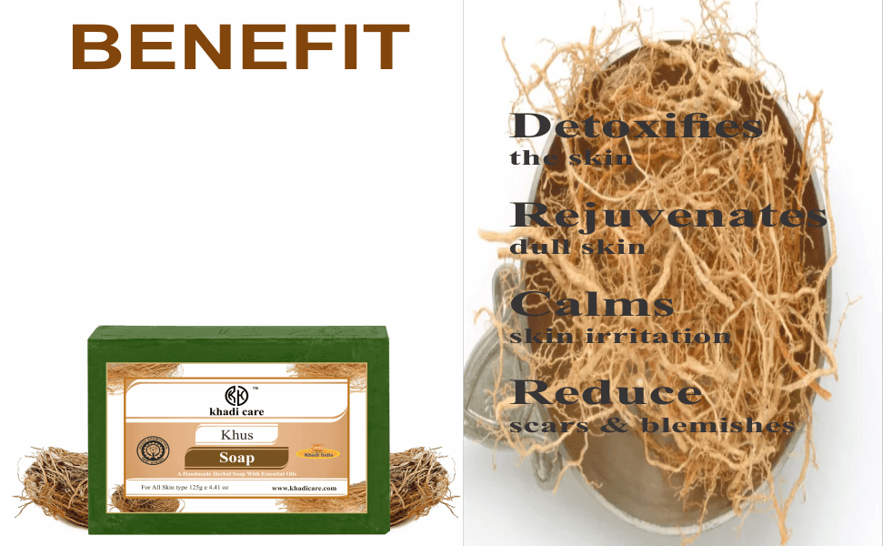 Khadi Care Herbal Khus Soap - 125g