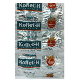 Himalaya Koflet-H Lozenges Ginger, 6 Count