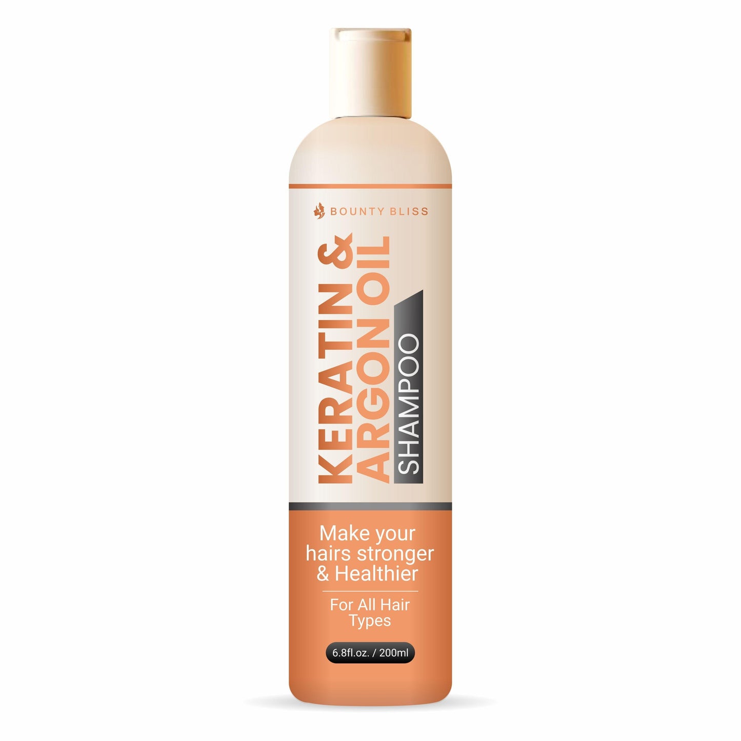 Bounty Bliss Keratin & Argan Oil Shampoo – Smoothing, Strengthening, Nourishing, Sulfate-Free, For All Hair Types - 200ml