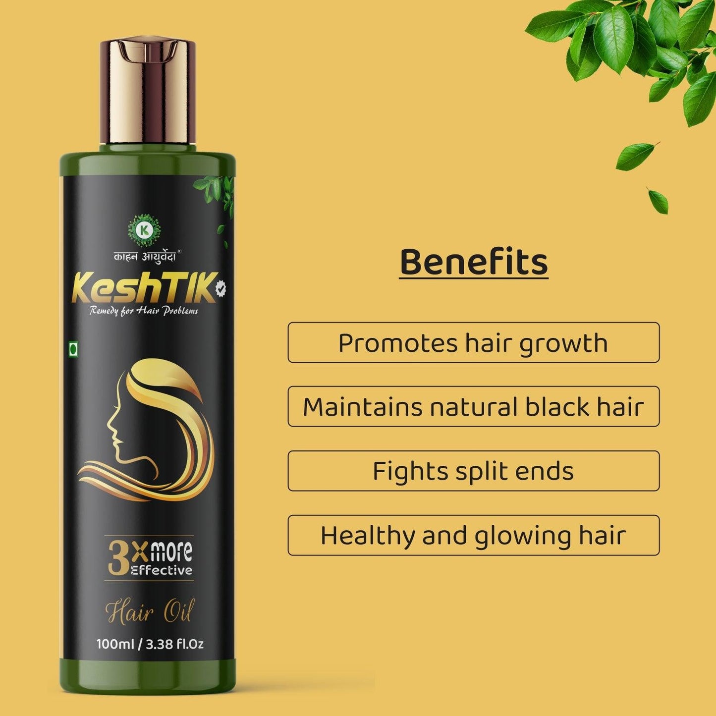 Kaahan Ayurveda Keshtik Hair Oil - 100ml