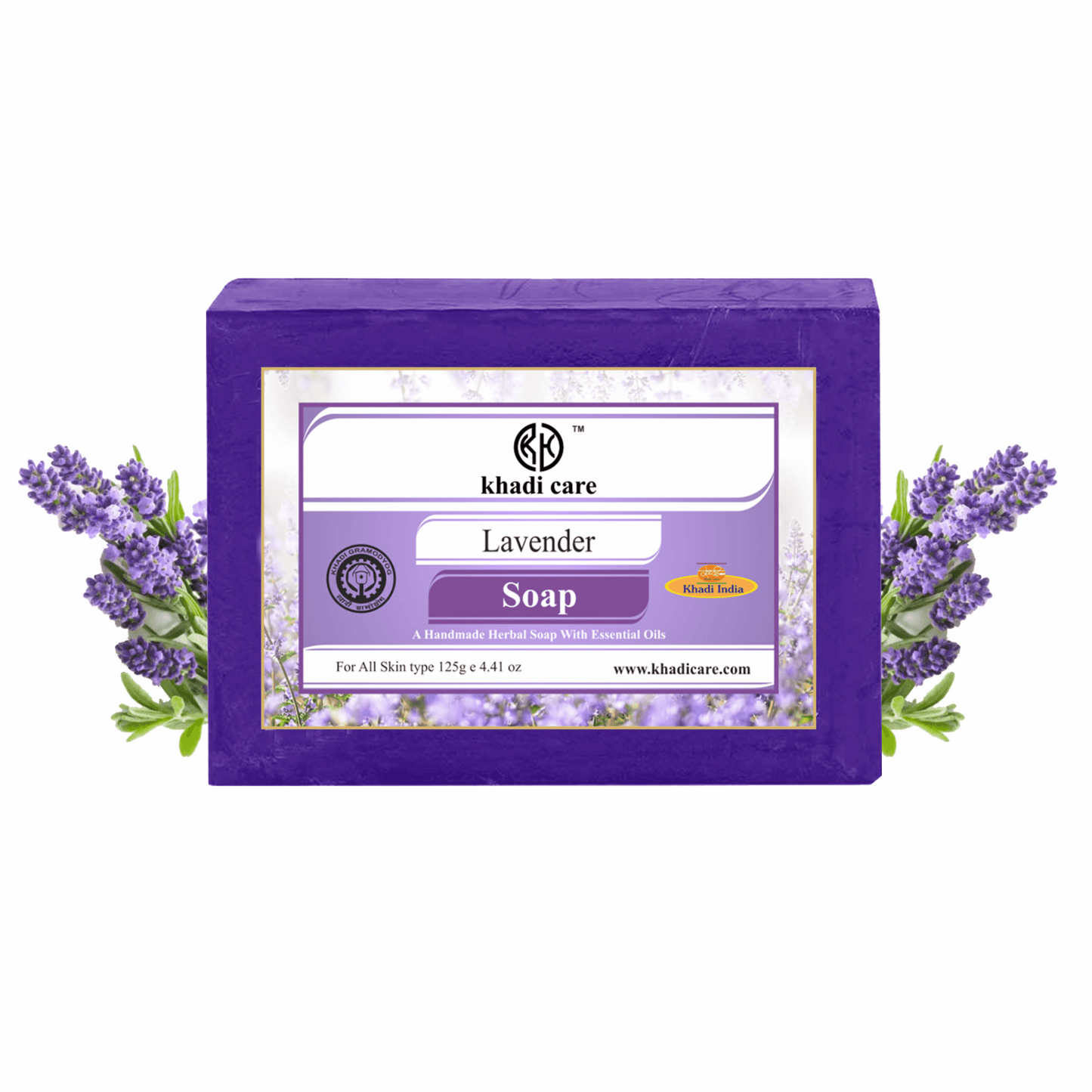 Khadi Care Herbal Lavender Soap - 125g