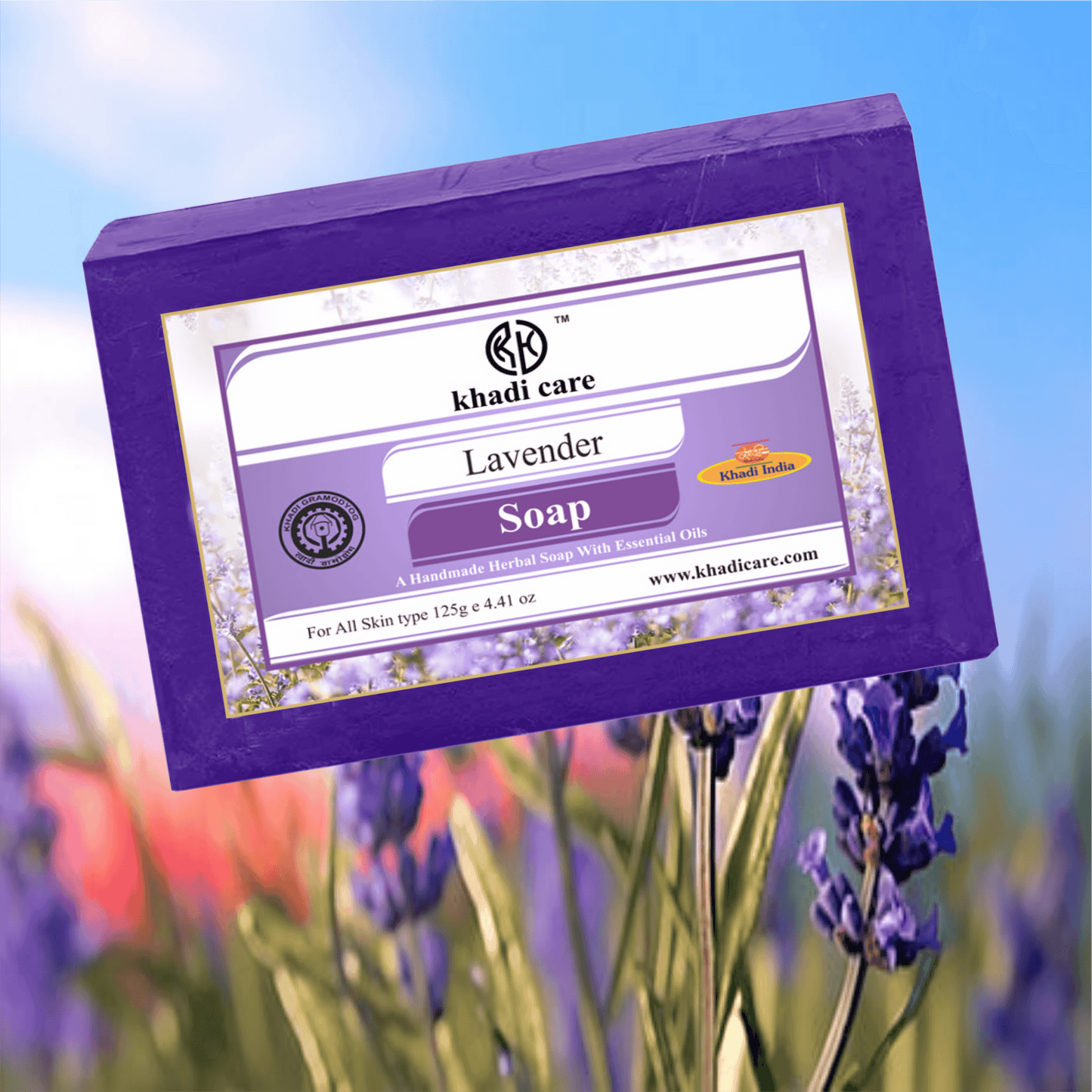 Khadi Care Herbal Lavender Soap - 125g