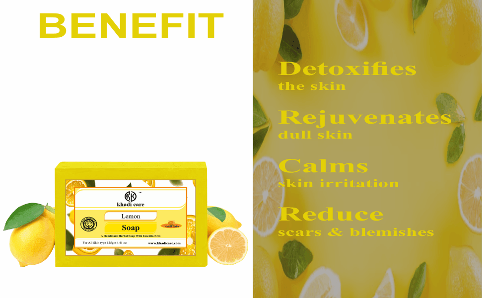 Khadi Care Herbal Lemon Soap - 125g