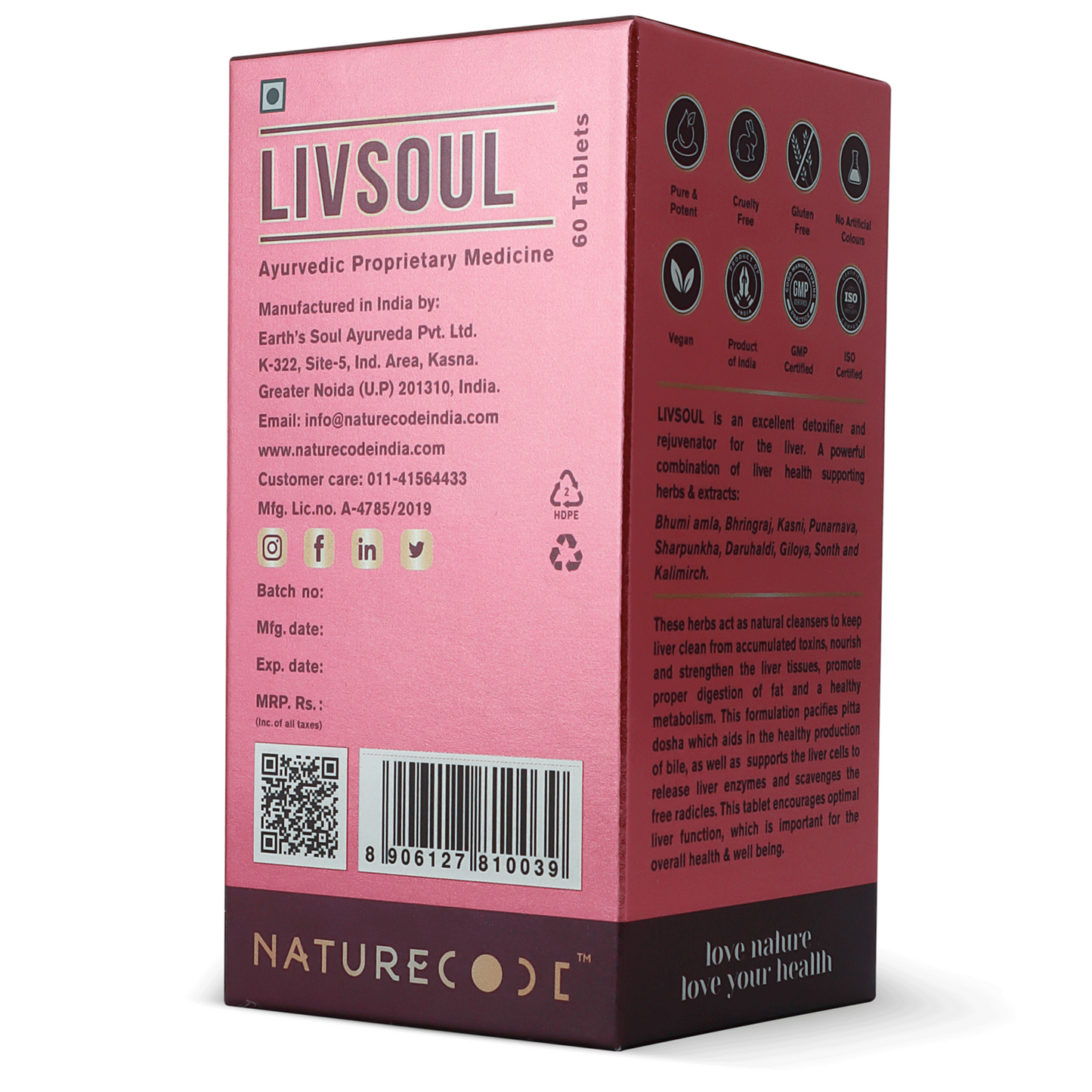 Nature Code Livsoul Tablet - 60 Tablets