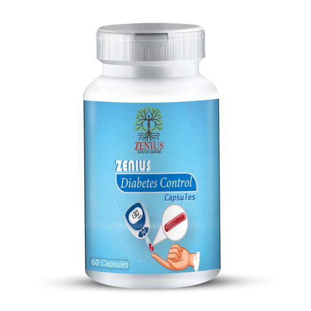 Zenius Diabetes Control Capsules - Diabetes Control Medicine for Diabetes Control and Blood Sugar Regulation - 60 Capsules
