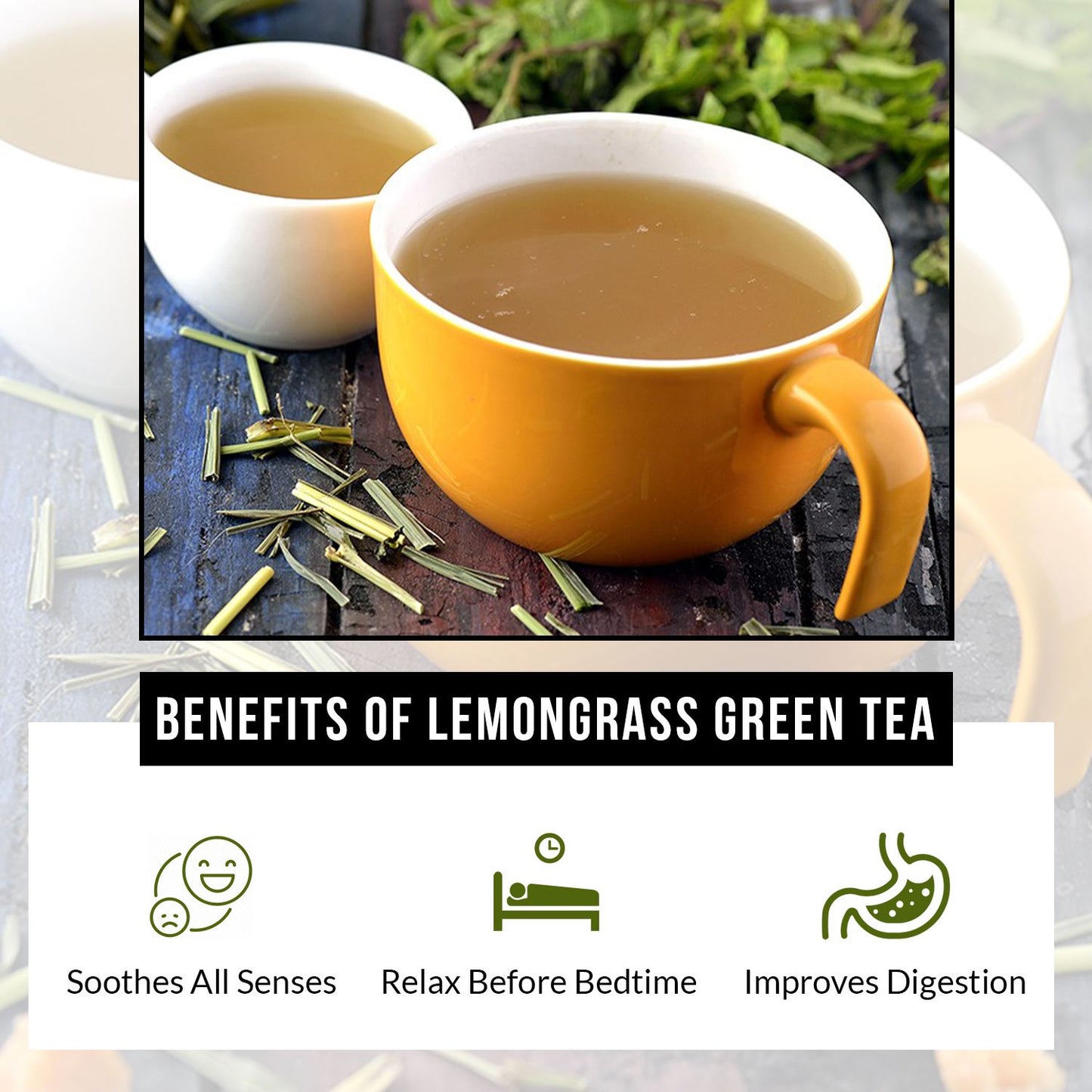 Vanalaya Lemongrass Green Tea for Detox Weight Loss & Digestion