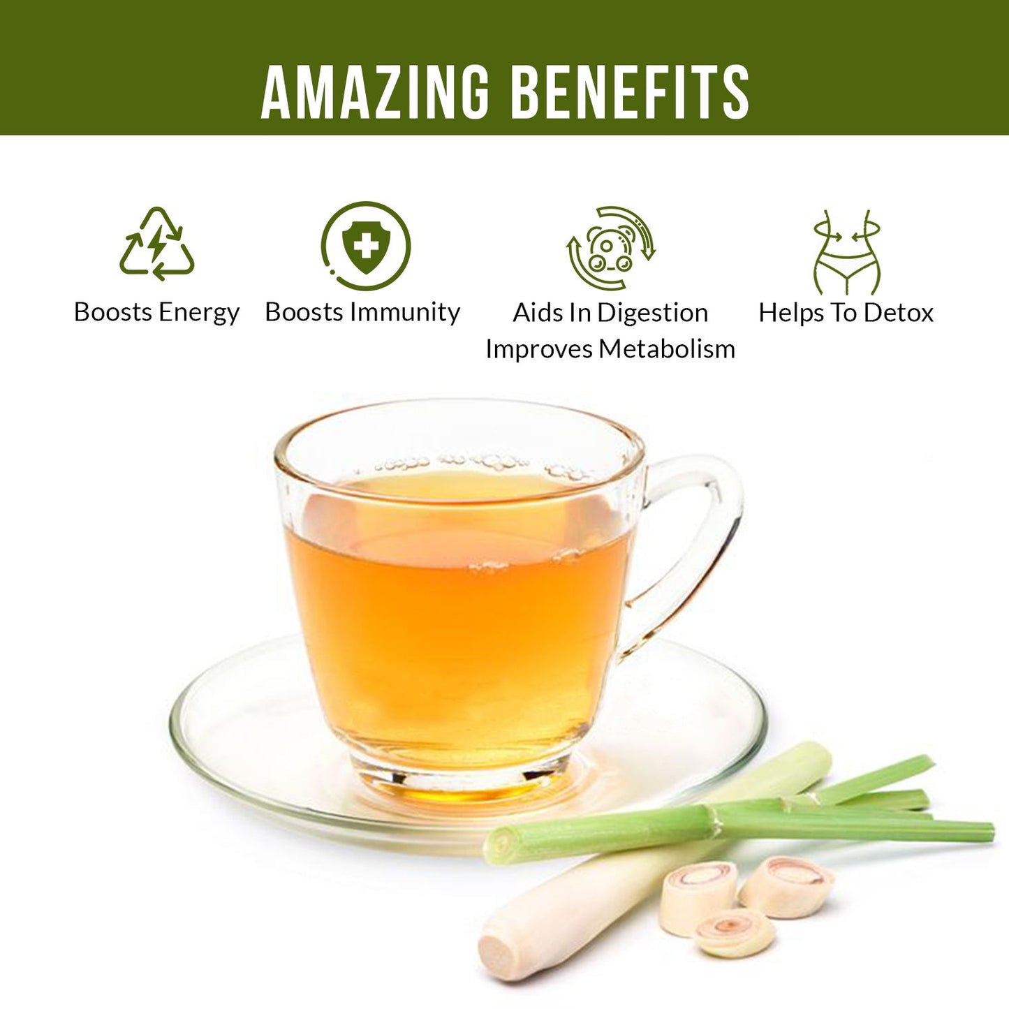 Vanalaya Lemongrass Green Tea for Detox Weight Loss & Digestion