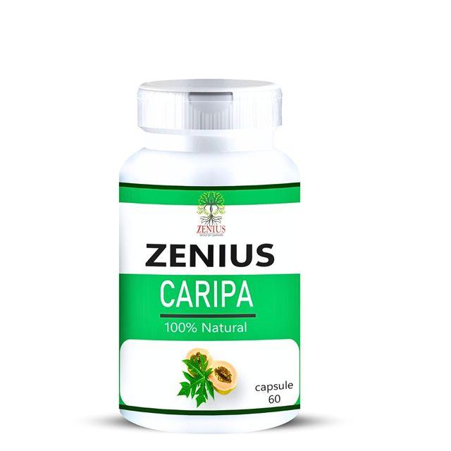 Zenius Caripa Capsule - Platelet Increase Capsules for Immunity, and Skin Glow - 60 Capsules