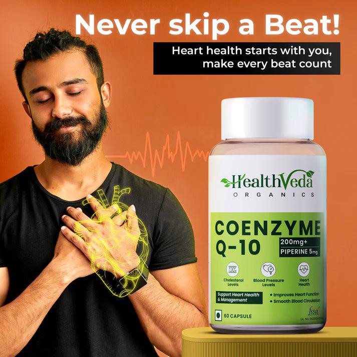 Health Veda Organics Coenzyme Q10 Capsules - 60 Capsules