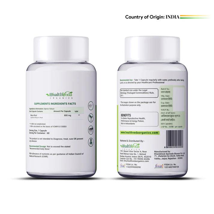 Health Veda Organics Maca Root Capsules - 60 Capsules