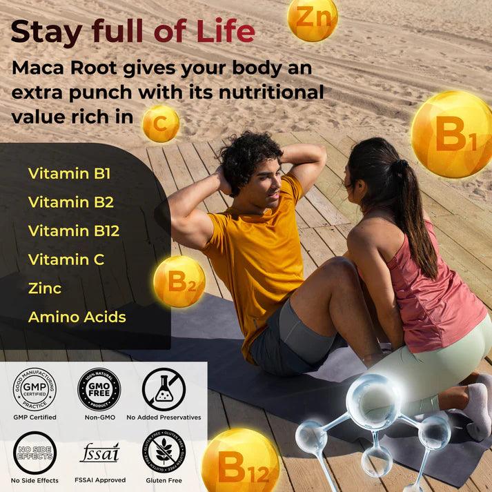 Health Veda Organics Maca Root Capsules - 60 Capsules