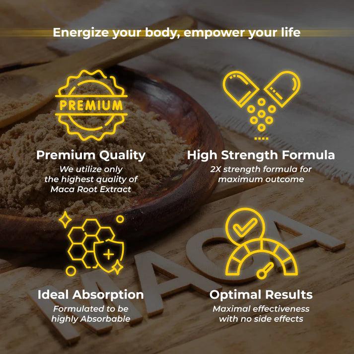 Health Veda Organics Maca Root Capsules - 60 Capsules