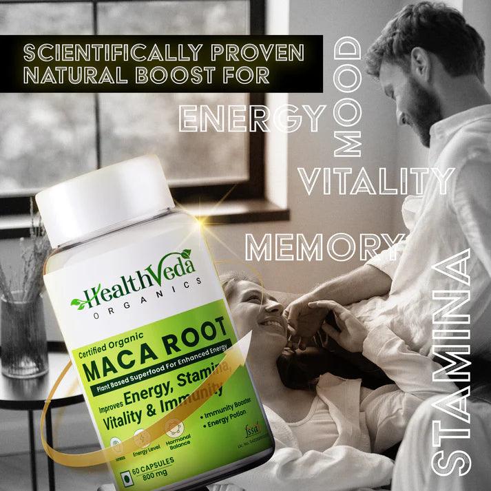 Health Veda Organics Maca Root Capsules - 60 Capsules