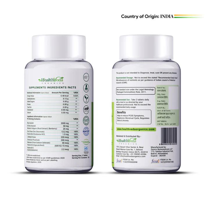 Health Veda Organics PCOS Tablet - Multivitamin Veg 60 Tablets