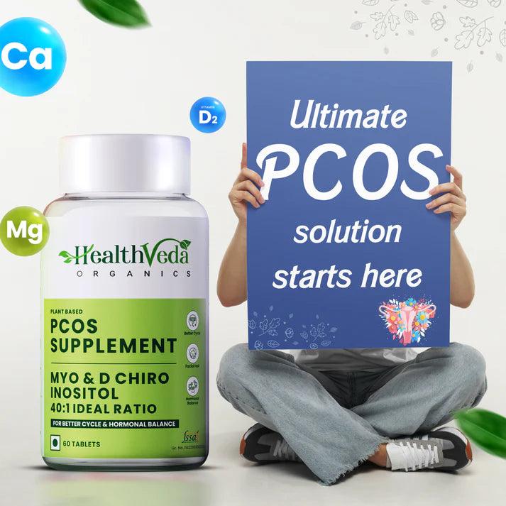 Health Veda Organics PCOS Tablet - Multivitamin Veg 60 Tablets