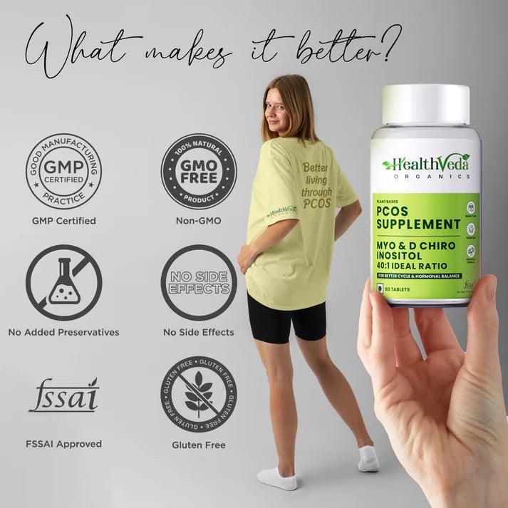 Health Veda Organics PCOS Tablet - Multivitamin Veg 60 Tablets