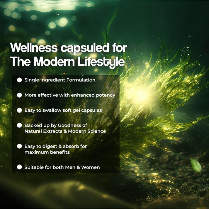 Health Veda Organics Spirulina 2000mg Veg Capsule for Weight Management & Immunity