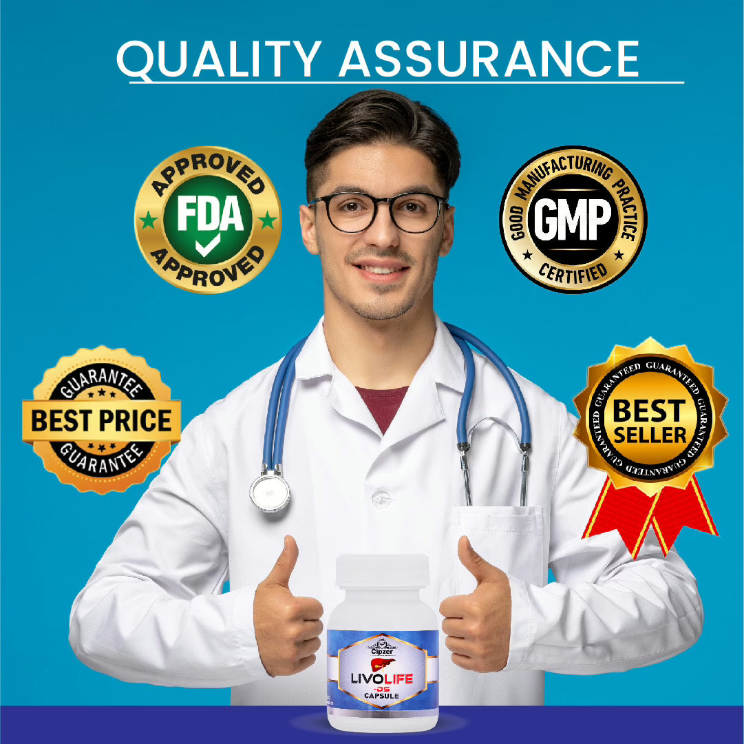 Cipzer Livo Life-DS - 30 Capsules | Herbal Liver Tonic for Fatty Liver, Jaundice & Digestion Support