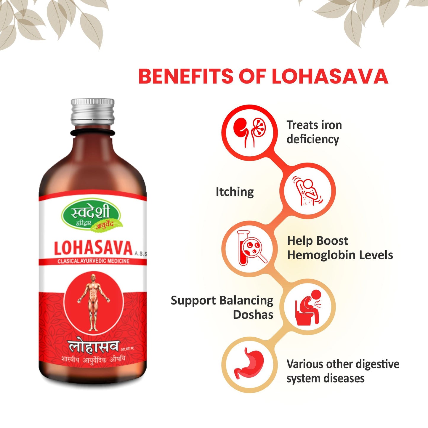 Swadeshi Lohasava Syrup | Ayurvedic Tonic for Iron Deficiency & Liver Health
