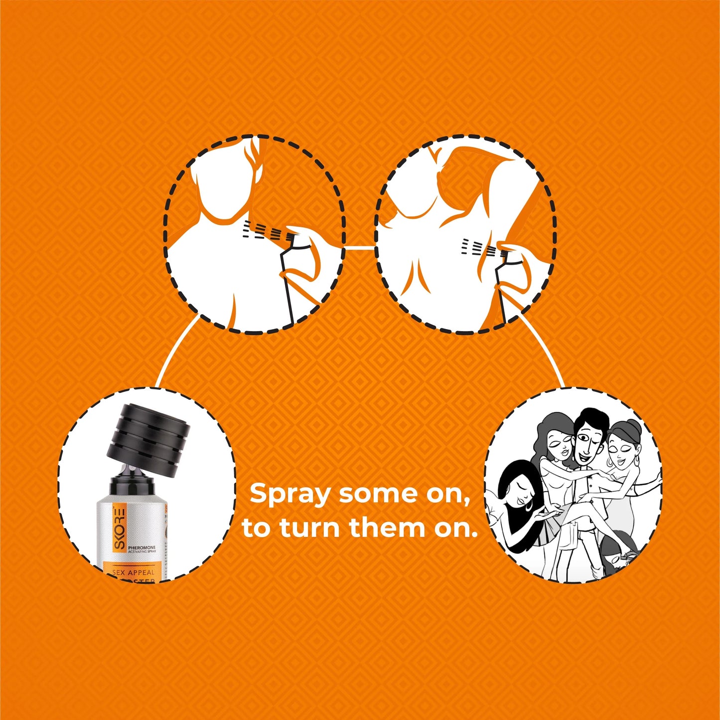 Skore Pheromone Activating Deodorant Spray For Men, 150Ml