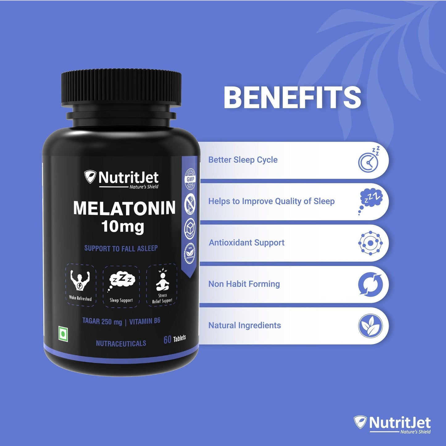 NutritJet Melatonin 10mg Tablet - 60 Tablets