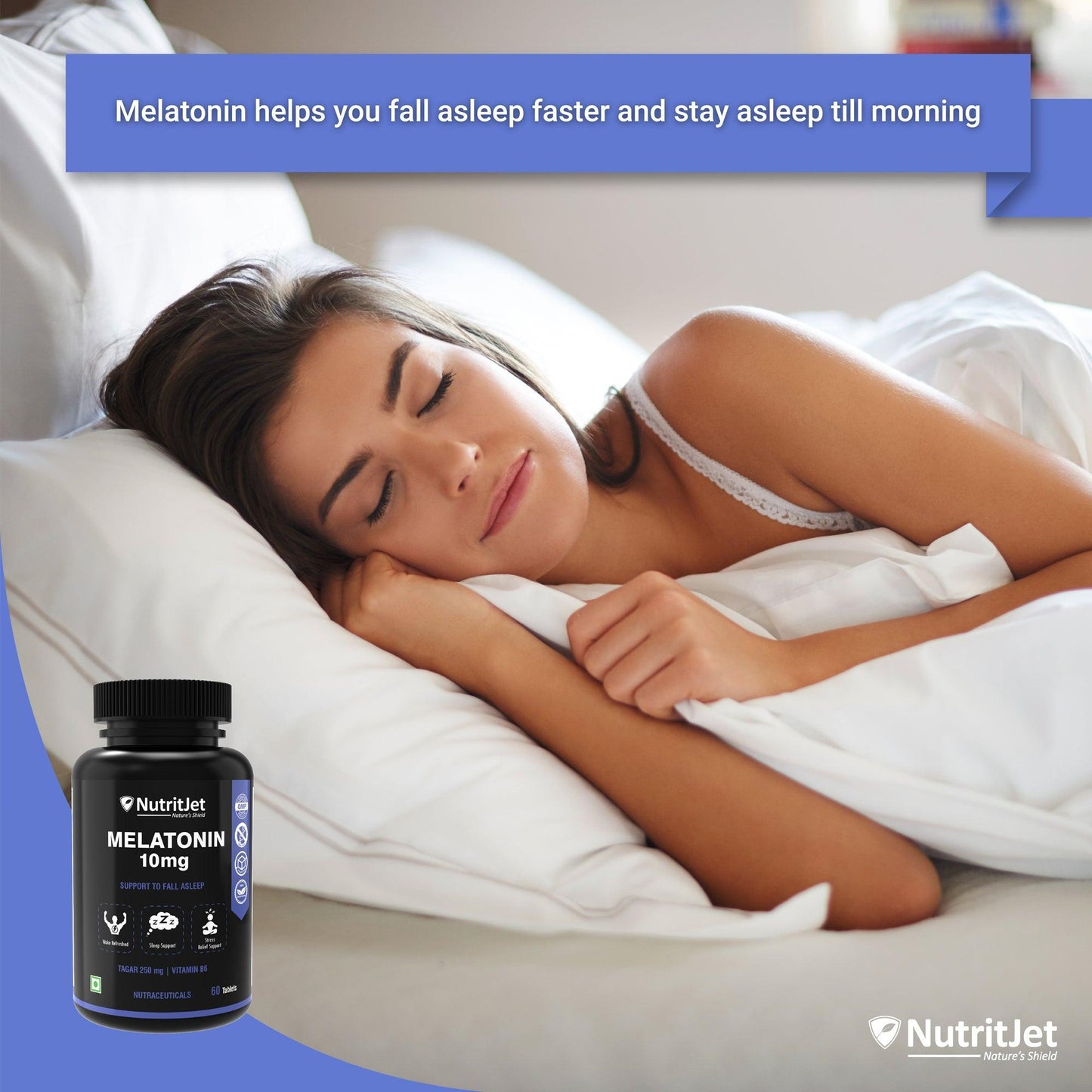 NutritJet Melatonin 10mg Tablet - 60 Tablets