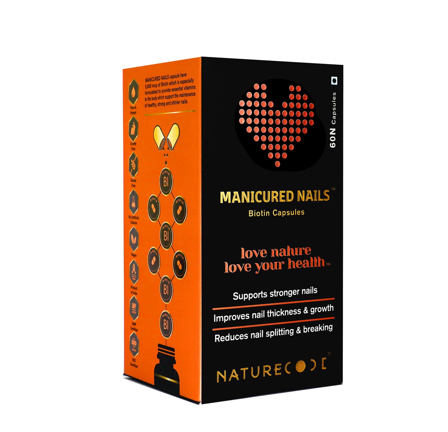 Nature Code Manicured Nails Capsule - 60 Capsules