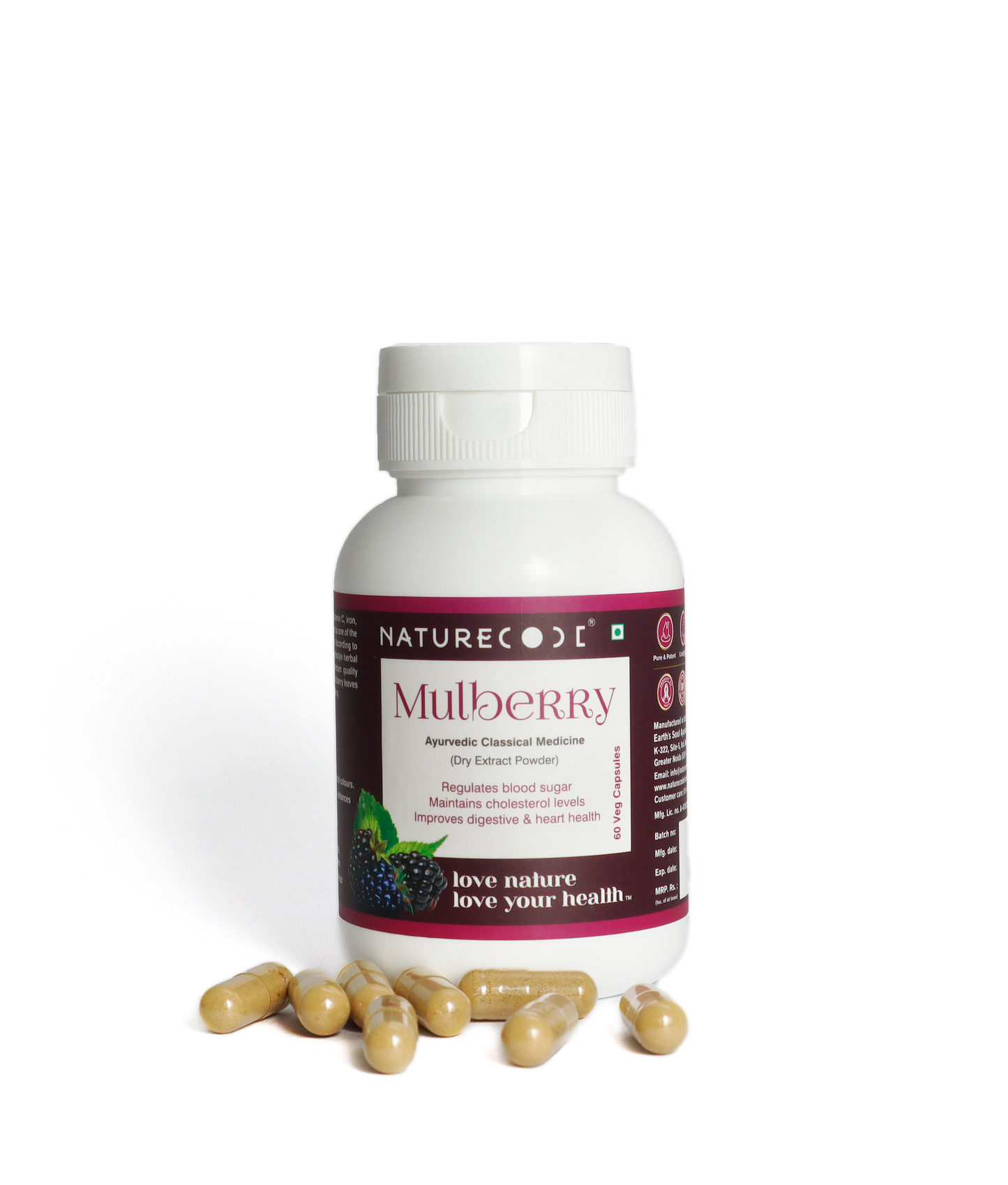 Nature Code Mulberry Veg Capsule - 60 Capsules