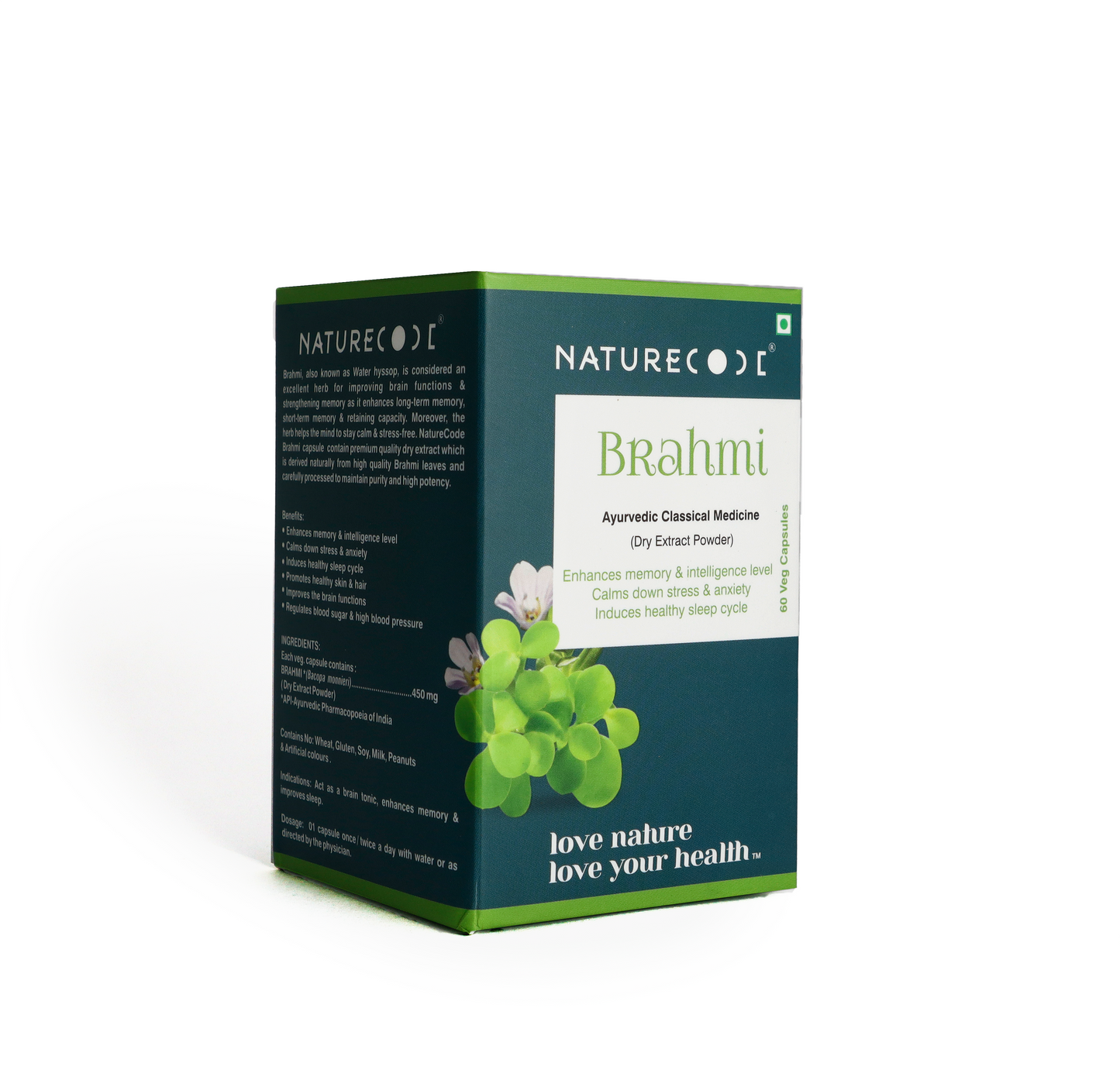 Nature Code Brahmi Veg Capsule - 60 Capsules