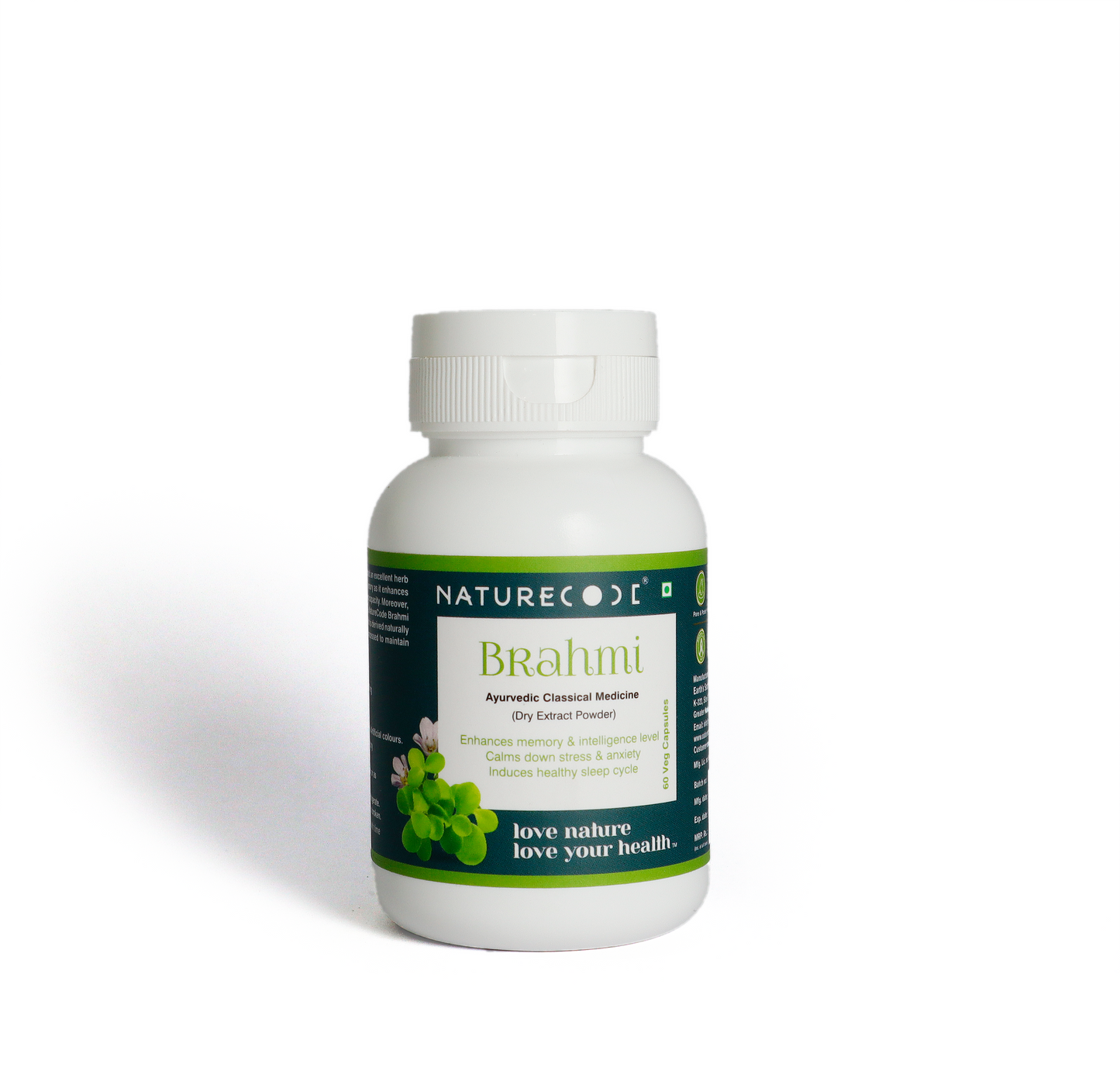 Nature Code Brahmi Veg Capsule - 60 Capsules