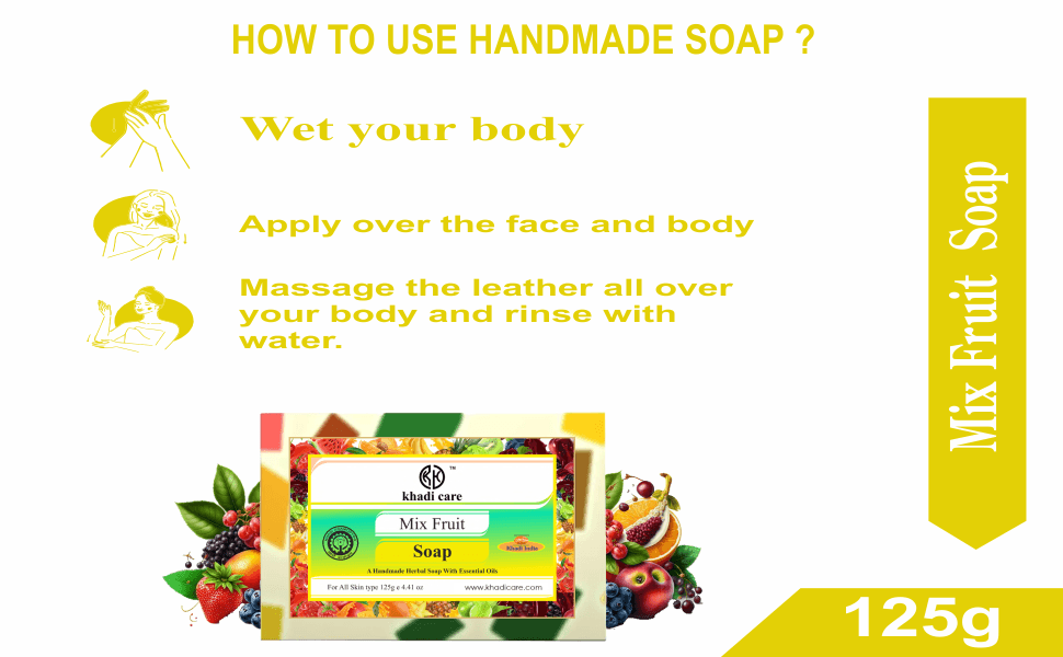 Khadi Care Herbal Mix Fruit Soap - 125g