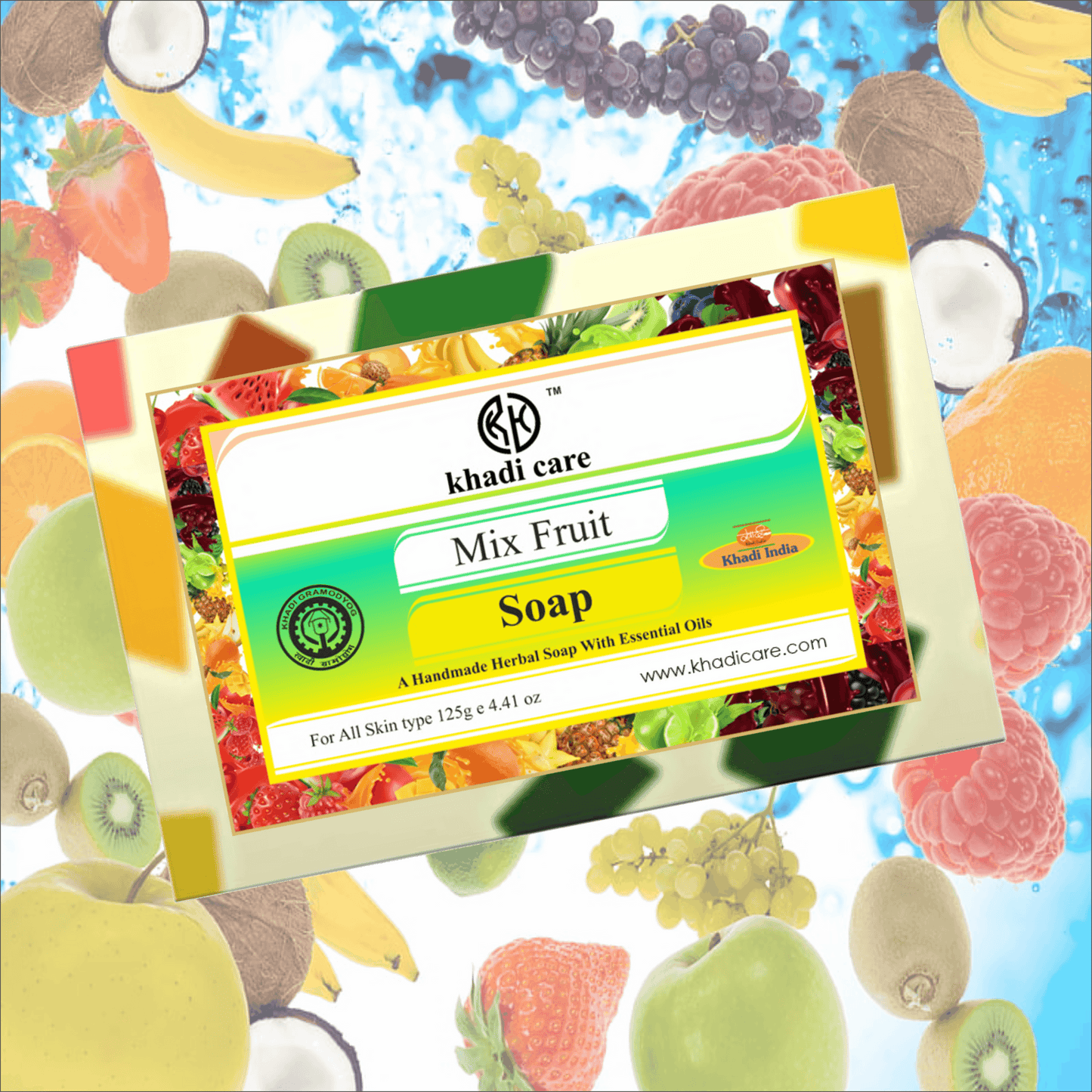 Khadi Care Herbal Mix Fruit Soap - 125g