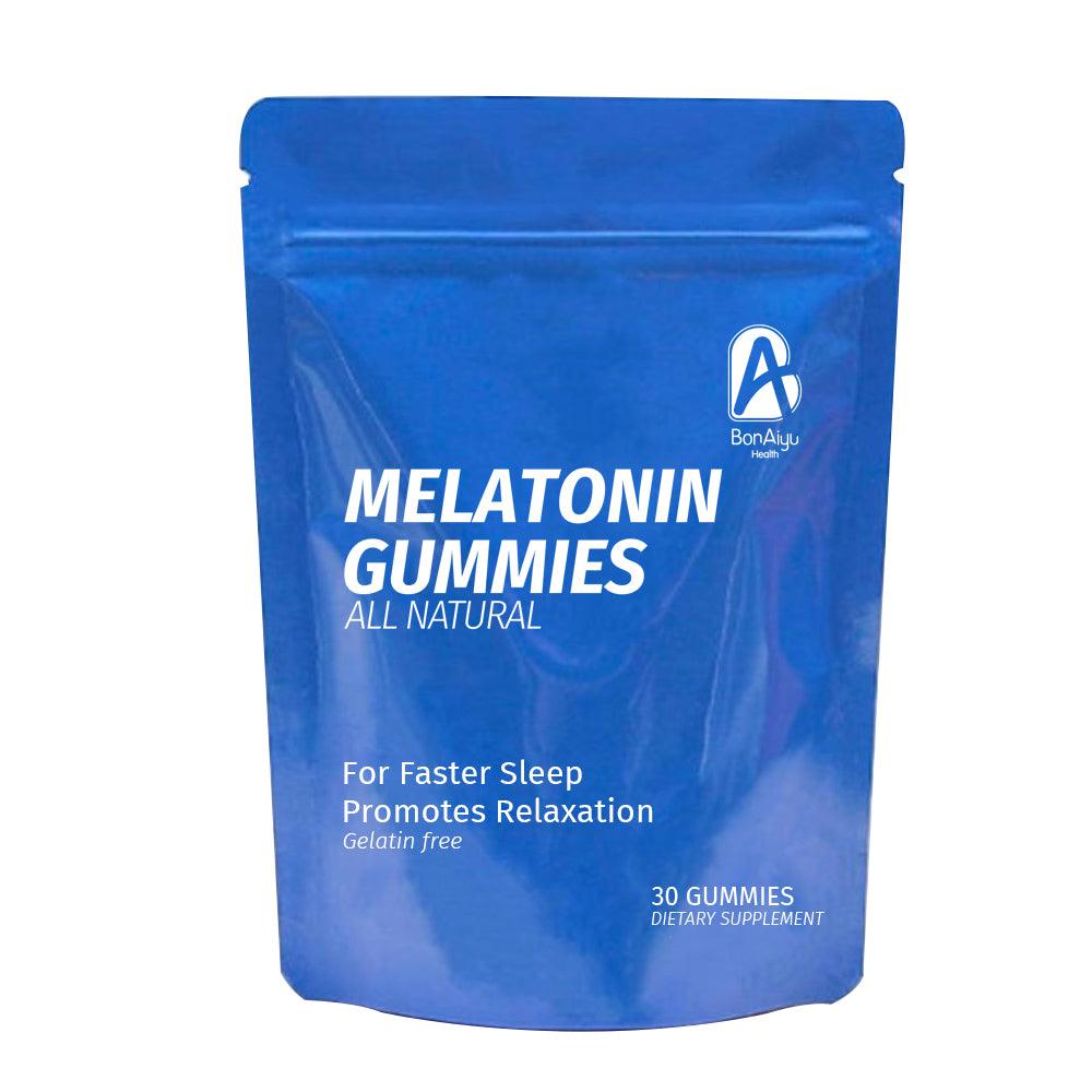 BonAiyu Melatonin Gummies All Natural Gelatin Free Promotes Sleep (30 Gummies)