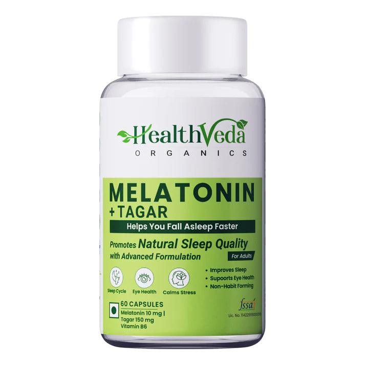 Health Veda Organics Melatonin Capsules - 60 Capsules